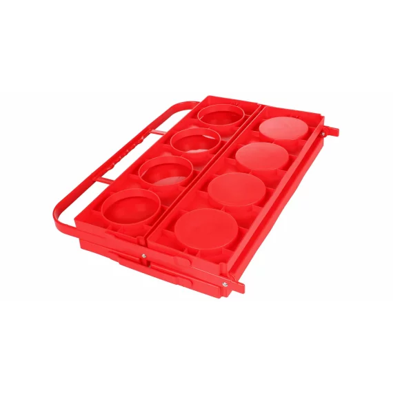 Suport de transport pliabil pentru 8 sticle, Merco Holder 8, rosu