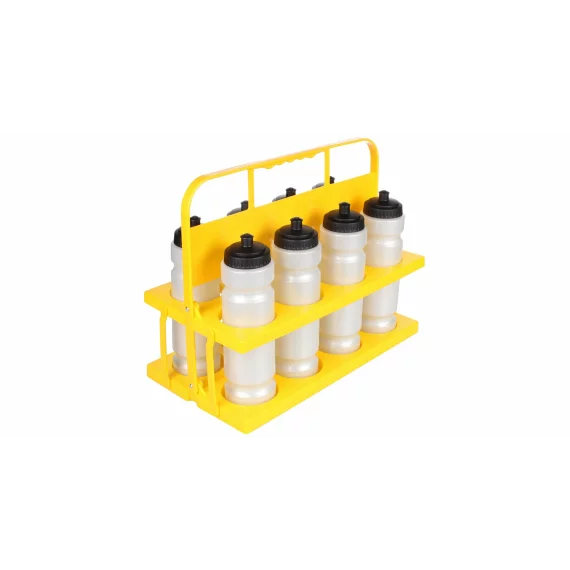 Suport de transport pliabil pentru 8 sticle, Merco Holder 8, galben
