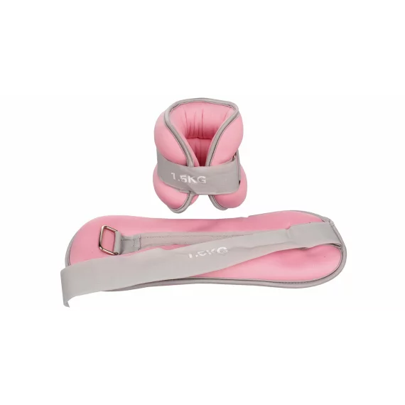 Set greutati pentru incheieturi si glezne Merco WFS 1500, 1,5 kg, roz