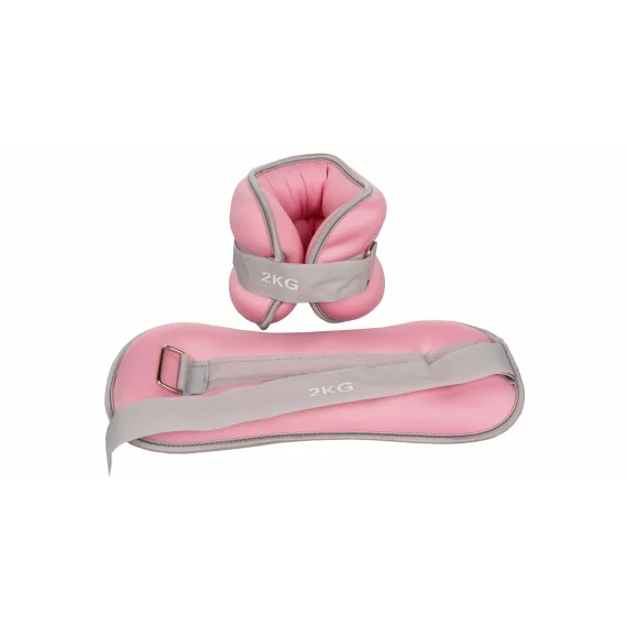 Set greutati pentru incheieturi si glezne Merco WFS 2000, 2 kg, roz