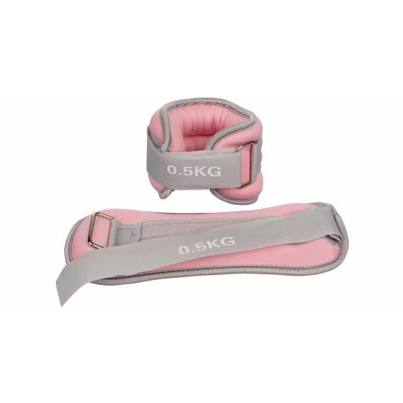 Set greutati pentru incheieturi si glezne Merco WFS 500, 0,5 kg, roz