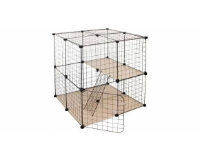 Tarc pentru animale mici Bella, 74 x 74 x 72 cm, negru