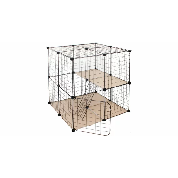 Tarc pentru animale mici Bella, 74 x 74 x 72 cm, negru