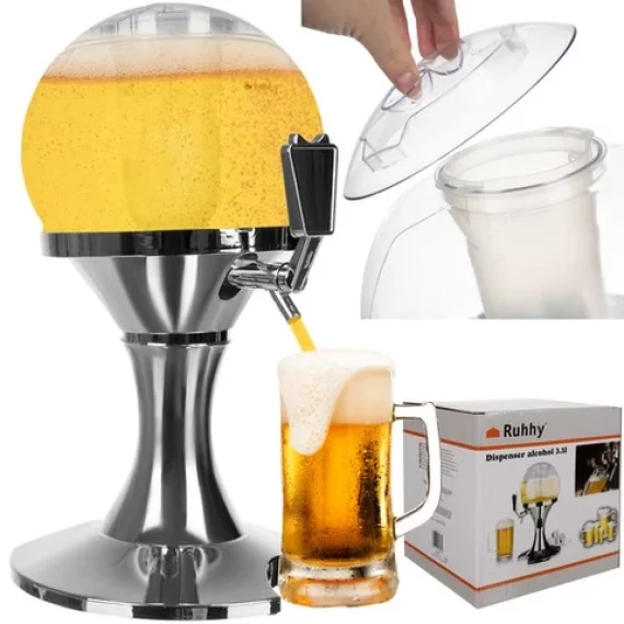 Dispenser de bere, Ruhhy, Beer dispenser/pourer 3.5l, capacitate de 3.5 litri