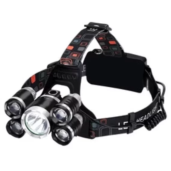 Lanterna frontala, Trizand, Headlamp 5 x LED T6 CREE, iluminare puternica