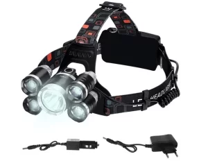 Lanterna frontala, Trizand, Headlamp 5 x LED T6 CREE, iluminare puternica
