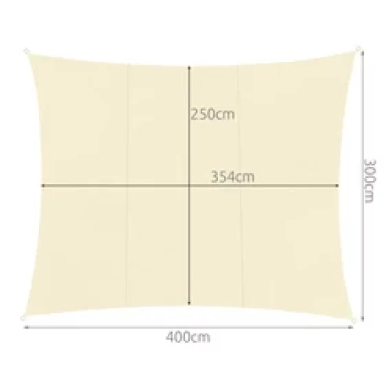 Panza de umbrire, Gardlov, sunshade sail 4x3m, rezistenta la UV