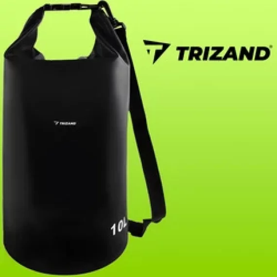 Sac impermeabil, Trizand, waterproof bag 10L black, design compact