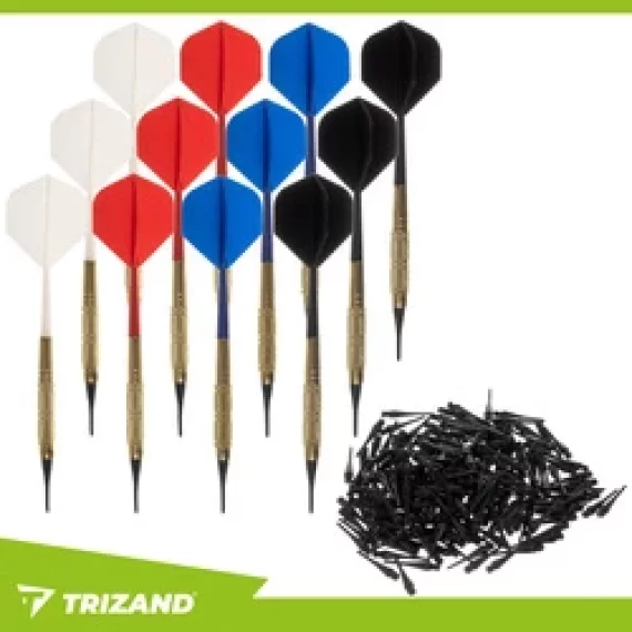 Set de darts, Trizand, darts set 12 pcs + tips, 12 piese incluse