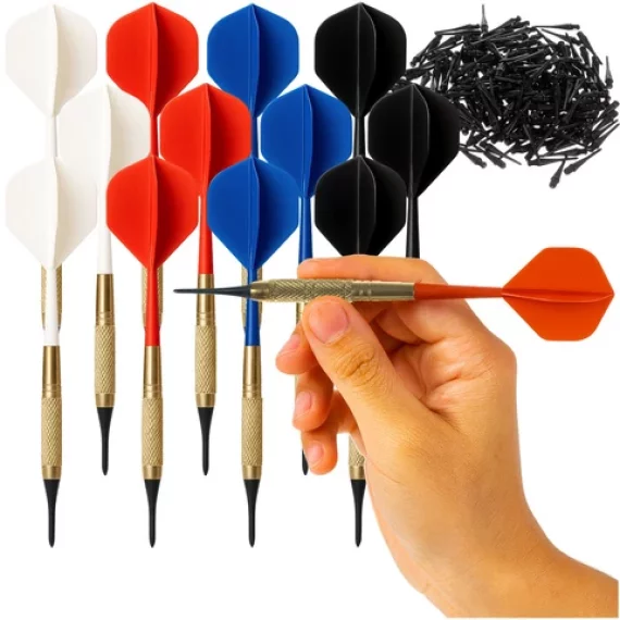 Set de darts, Trizand, darts set 12 pcs + tips, 12 piese incluse