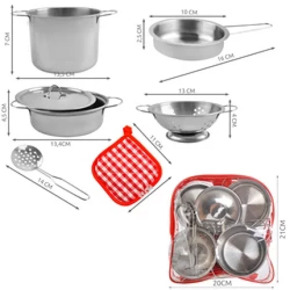 Set de vase pentru copii, Iso Trade, children's cookware set, design atractiv