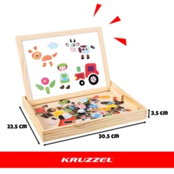 Tabla educationala cu doua fete, Kruzzel, Kruzzel 25637, design interactiv