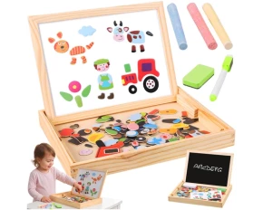 Tabla educationala cu doua fete, Kruzzel, Kruzzel 25637, design interactiv