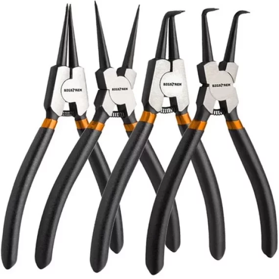 Set 4 clesti de lucru, Bigstren, Circlip pliers 4 pcs