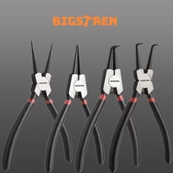 Set 4 clesti de lucru, Bigstren, Circlip pliers 4 pcs