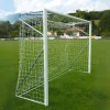Set 2 porti de fotbal mobile, din aluminiu cu profil rotund, 5 x 2 m