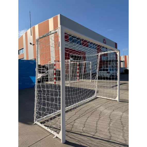 Set 2 porti mini-fotbal 3x2 m, fabricate din aluminiu, diametru 80 mm