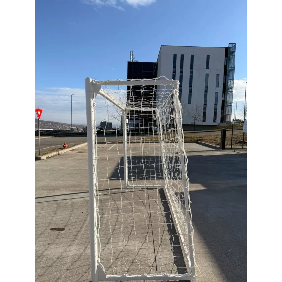 Set 2 porti mini-fotbal 3x2 m, fabricate din otel galvanizat, diametru 76 mm