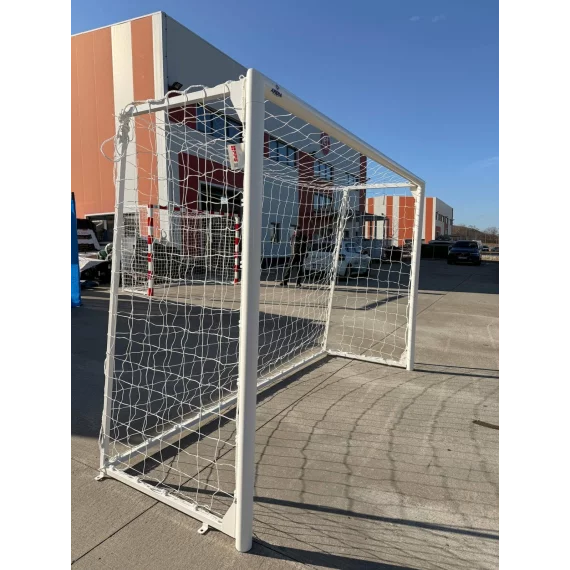 Set 2 porti mini-fotbal 3x2 m, fabricate din otel galvanizat, diametru 76 mm