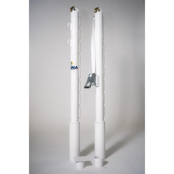 Stalpi tenis cu soclu, fabricat din otel, diametru 80 mm