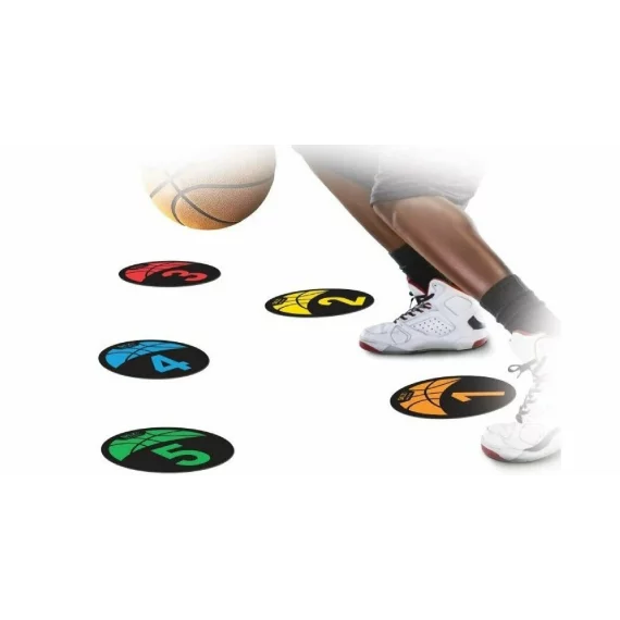 Set 10 marcaje pentru podea, Merco Digital Marker 10, cu design baschet