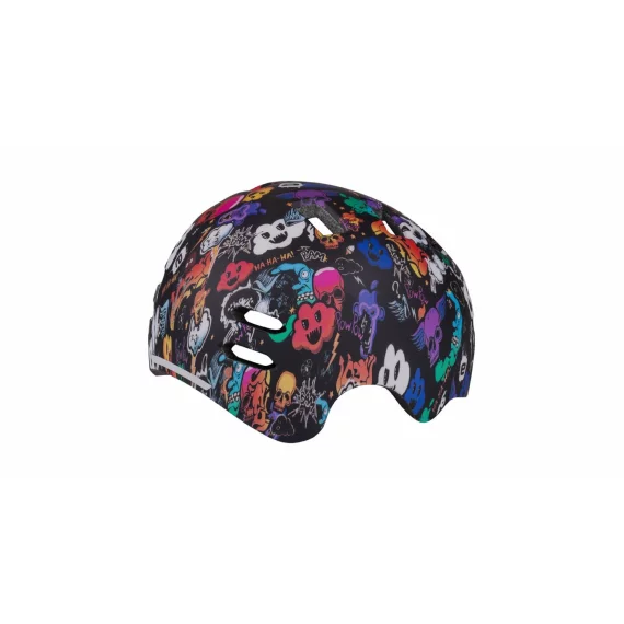 Casca copii pentru bicicleta, Etape Buddy Bike Helmet cu grafica colorata, negru