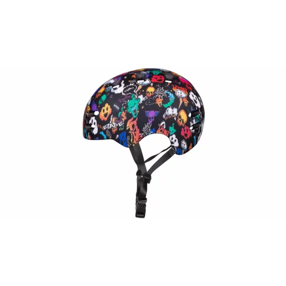Casca copii pentru bicicleta, Etape Buddy Bike Helmet cu grafica colorata, negru