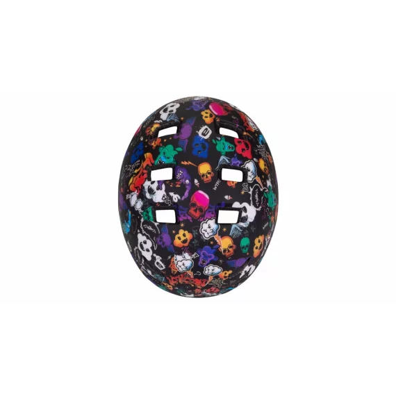 Casca copii pentru bicicleta, Etape Buddy Bike Helmet cu grafica colorata, negru