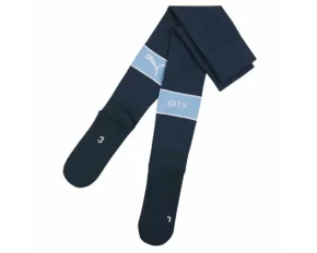 Jambiere fotbal pentru copii, Puma Manchester City Junior, albastru inchis