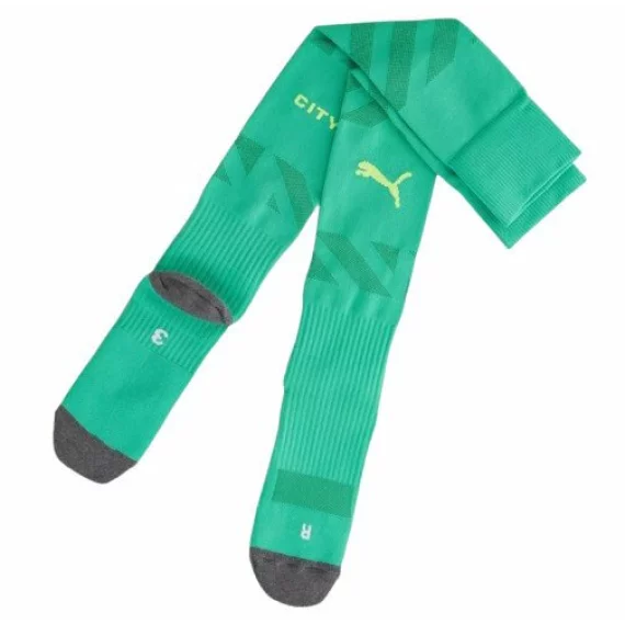 Jambiere fotbal pentru copii, Puma Manchester City Junior, verde