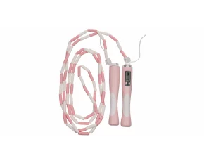 Coarda de sarit cu contor Merco Bead Counter Jump Rope, roz