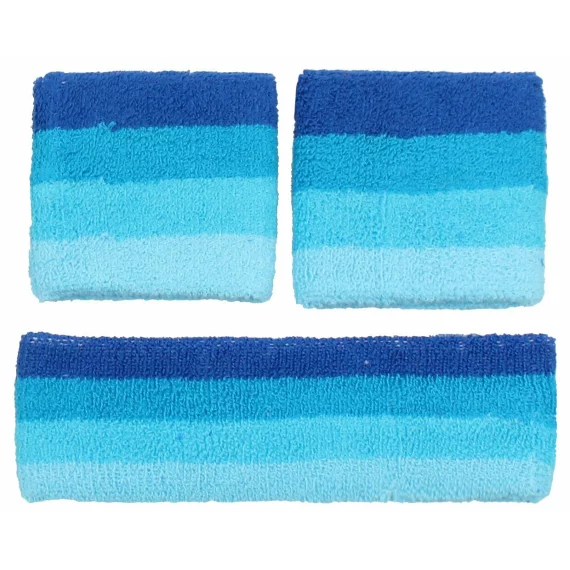 Set banderola si mansete pentru incheieturi Merco HeadWrist, albastru