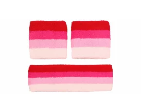 Set banderola si mansete pentru incheieturi Merco HeadWrist, roz