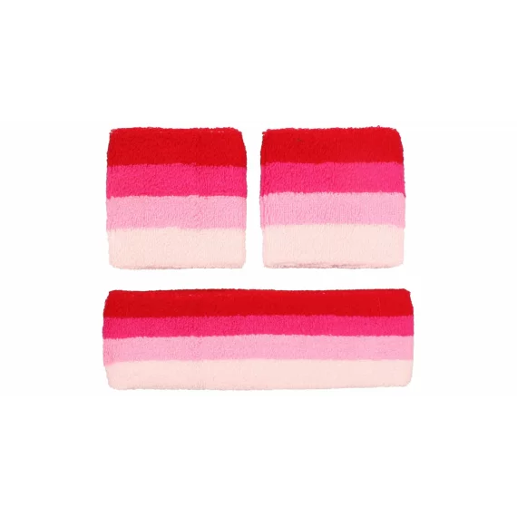 Set banderola si mansete pentru incheieturi Merco HeadWrist, roz