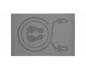 Saltea pentru sarit coarda Jumping Mat, 60 x 40 cm, gri