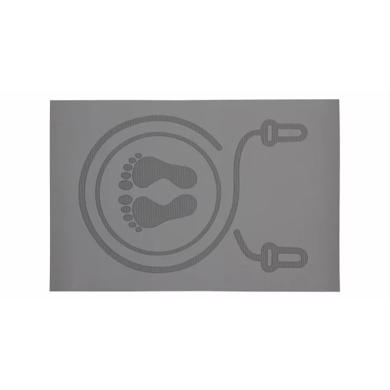 Saltea pentru sarit coarda Jumping Mat, 60 x 40 cm, gri