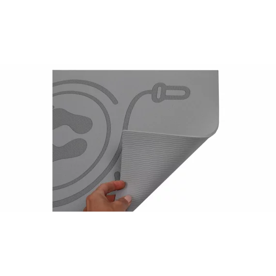 Saltea pentru sarit coarda Jumping Mat, 60 x 40 cm, gri