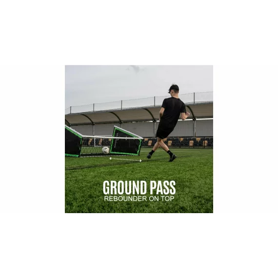 Poarta fotbal 3 in 1 Quickplay Tekkers GS Trainer cu panouri rebound, 210x150 cm