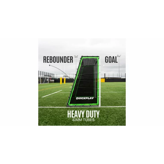 Poarta fotbal 3 in 1 Quickplay Tekkers GS Trainer cu panouri rebound, 210x150 cm