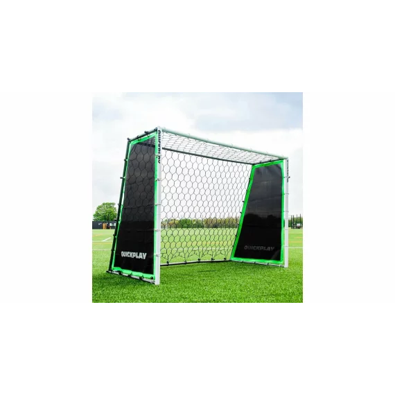 Poarta fotbal 3 in 1 Quickplay Tekkers GS Trainer cu panouri rebound, 210x150 cm