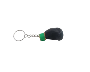 Breloc Manusa de Box Negru-Verde – Accesoriu Sport Unic pentru Pasionatii de Arte Martiale