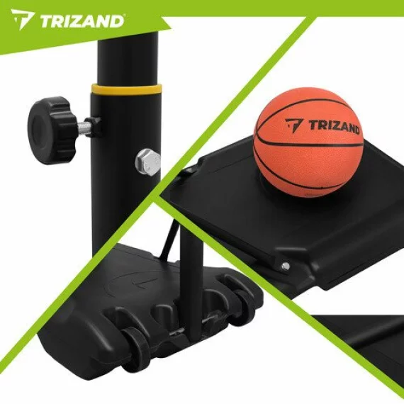 Cos de Baschet Reglabil Trizand 259 cm – Stativ cu Panou, Minge si Baza Stabila