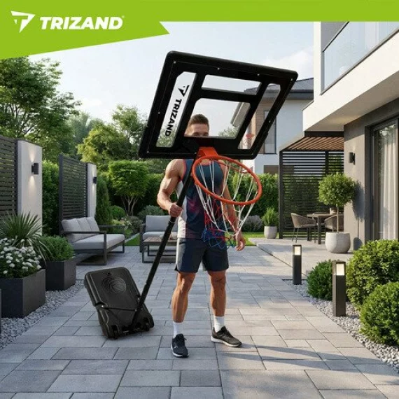 Cos de Baschet Reglabil Trizand 259 cm – Stativ cu Panou, Minge si Baza Stabila