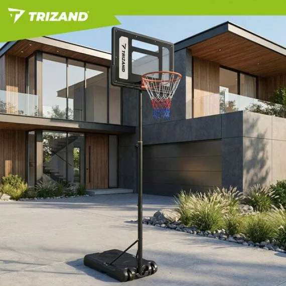 Cos de Baschet Reglabil Trizand 259 cm – Stativ cu Panou, Minge si Baza Stabila