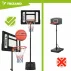 Cos de Baschet Reglabil Trizand 259 cm – Stativ cu Panou, Minge si Baza Stabila