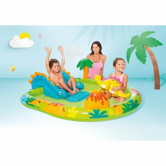 Loc de joaca tip piscina, Intex Dino 57166NP, dimensiune 191 x 152 x 58 cm