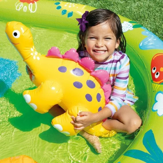 Loc de joaca tip piscina, Intex Dino 57166NP, dimensiune 191 x 152 x 58 cm