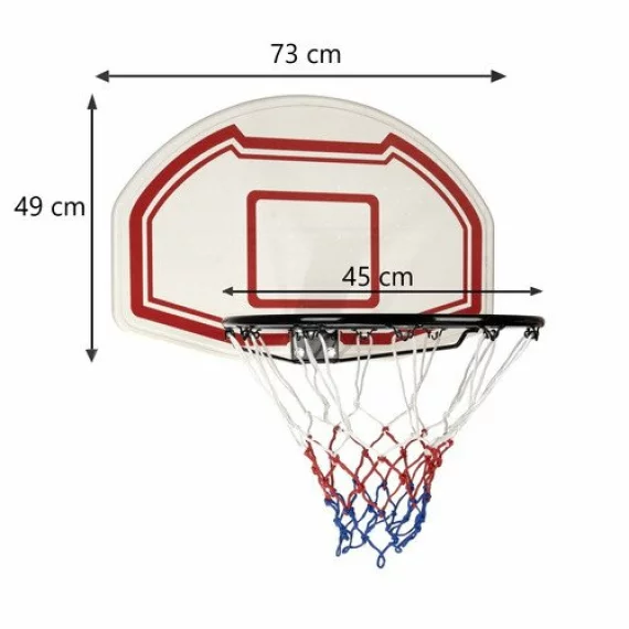 Panou de baschet cu inel, Trizand Basketball Backboard, dimensiune panou 73 x 49 cm