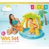 Piscina Gonflabila pentru Copii Intex Tropical Island 58417 – 102 x 86 cm, cu Acoperis Palmier si Jucarii Detasabile