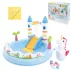 Piscina Loc de Joaca Acvatic Castel cu Unicorn Intex 56148NP – 196 x 178 x 127 cm, Tobogan si Stropitoare